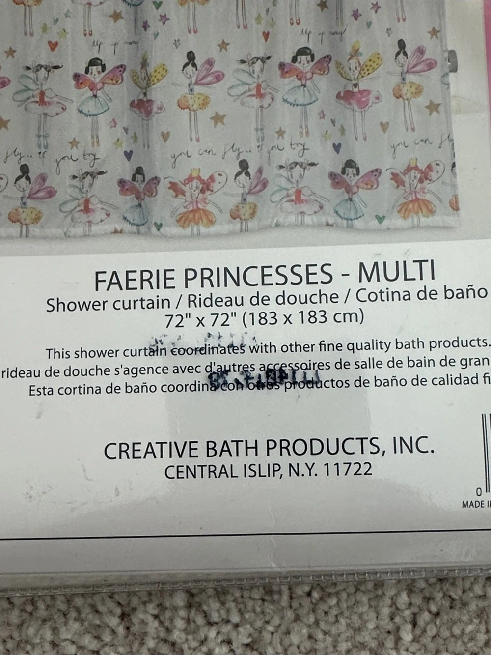 Faerie Princesses Multi Shower Curtain - Pink Accent